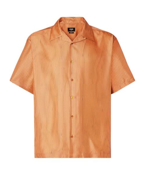 Orange silk shirt