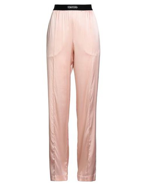 Woman Pants Blush Size L Silk, Elastane, Polyamide
