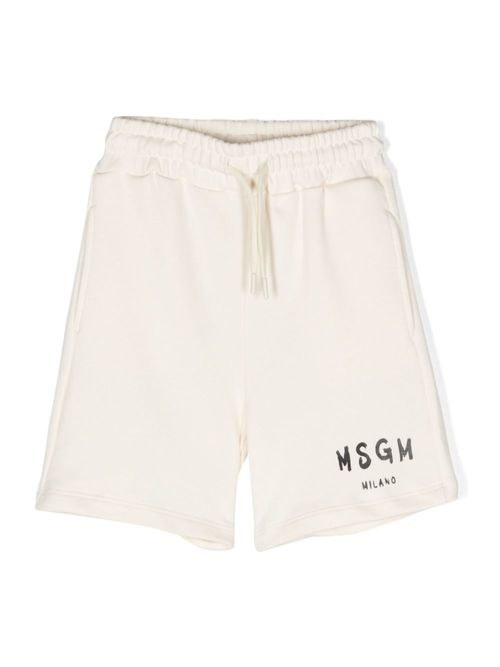 Logo-print drawstring shorts - White