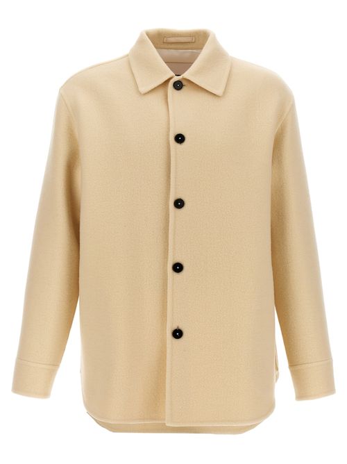 Virgin Wool Coat — Beige