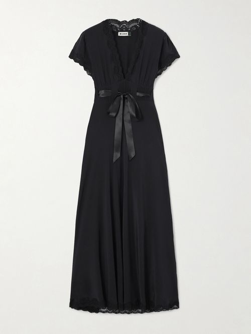 Marlice Silk-chiffon Gown - Black
