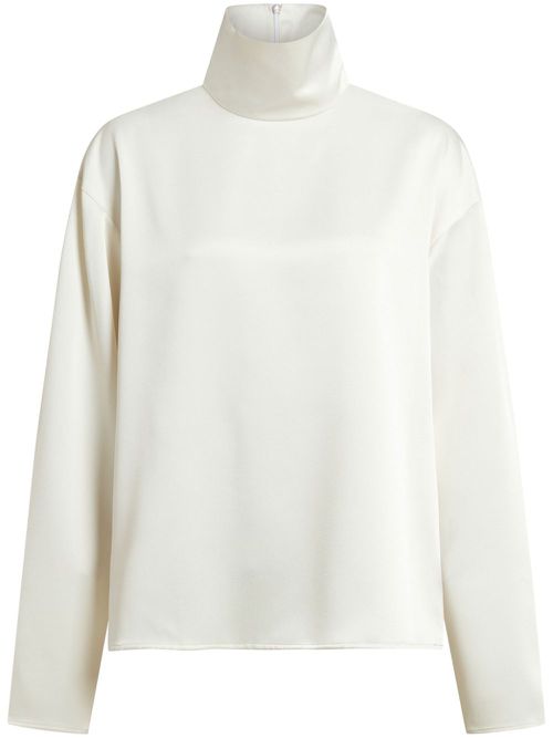 Olall satin top - White