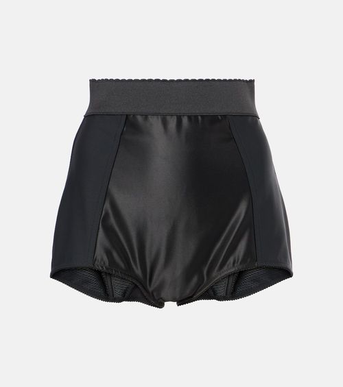Paneled high-rise shorts