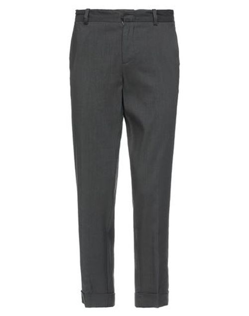 Man Pants Charcoal Size 36 Virgin Wool, Linen, Elastane