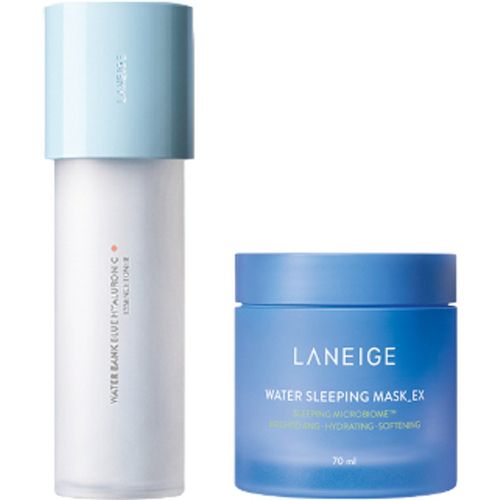 LANEIGE - Water Bank Blue Hyaluronic Essence Toner For Normal To Dry Skin - 160ml + Water Sleeping Mask - Set