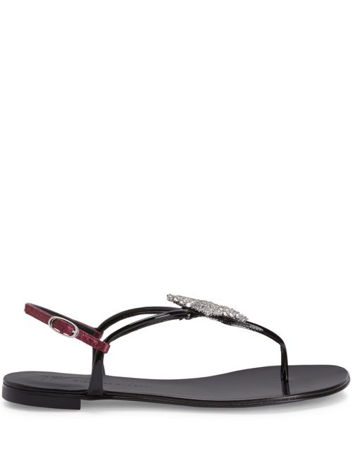 Hollie Star crystal-embellished sandals - Black