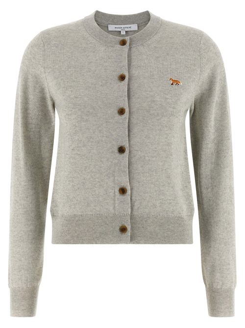 Baby Fox Extrafine Wool Cardigan — Beige