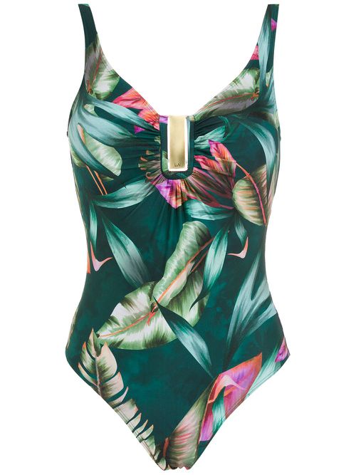 Mirassol leaf-print swmsuit - Green