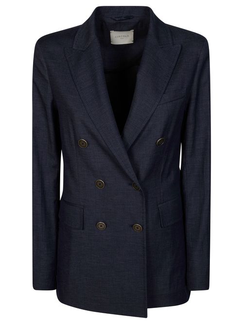 Double-Breasted Jacket in Flamed Effect