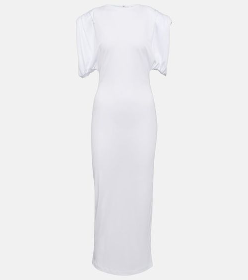 Ruched jersey maxi dress