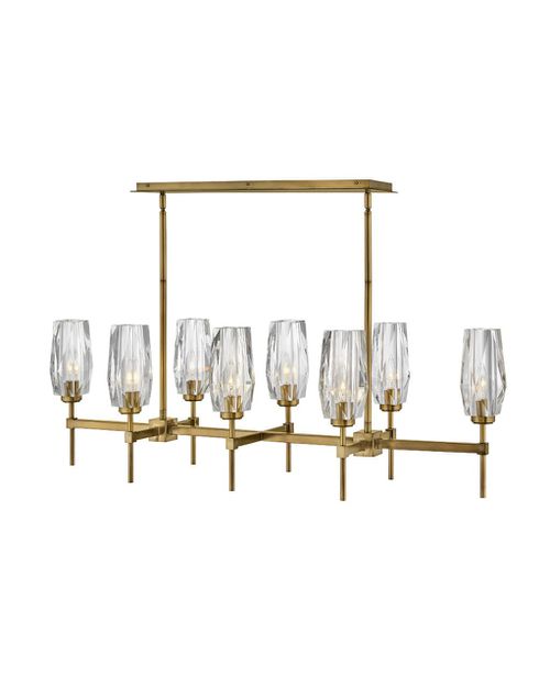 Heritage Brass LED Linear Chandelier from the Ana Collection