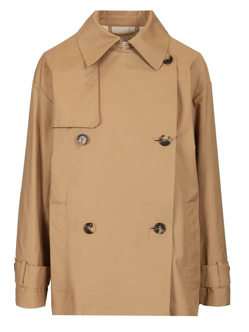 Max Mara The Cube - Short Twill Trench Coat Coats Beige