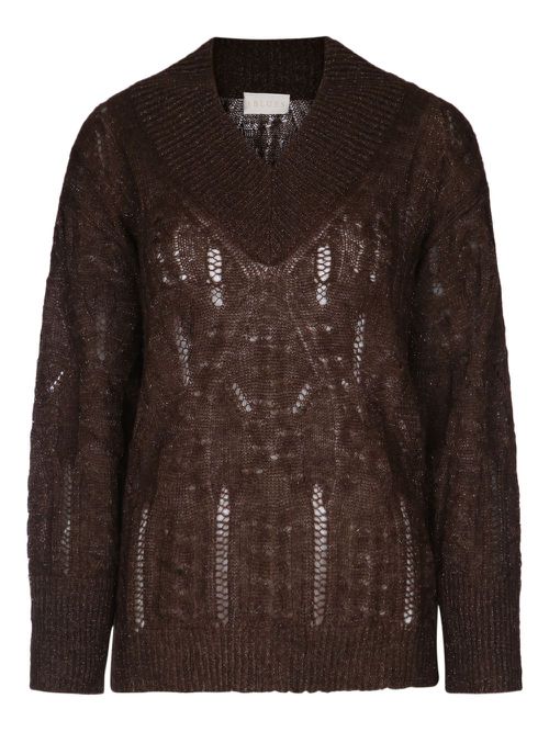 I BLUES V-neck knitted jumper - Brown