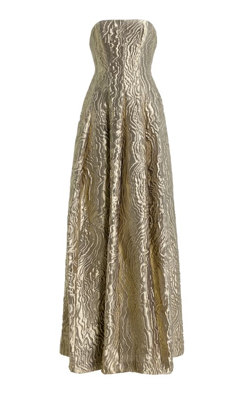 Celeste Pleated Organza Gown - Moda Operandi