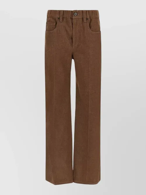 Brunello Cucinelli - contemporary pull on wide leg jean
