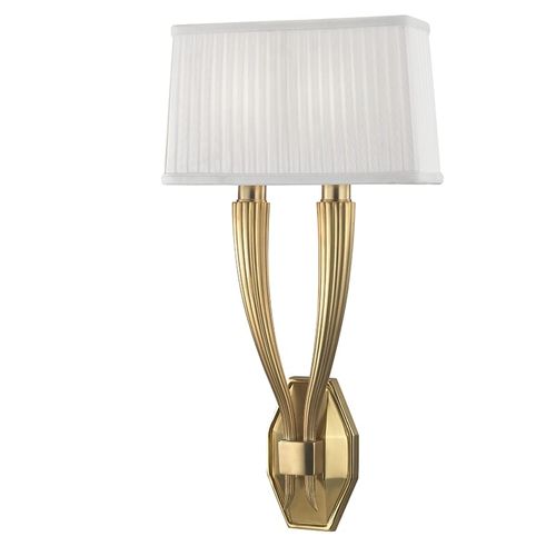 Erie 2-Light 21" Wall Sconce in Aged Bra