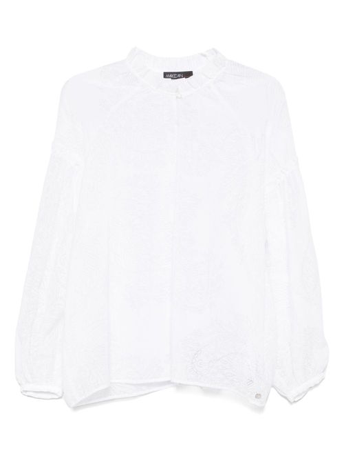 MARCCAIN leaf-motif blouse - White