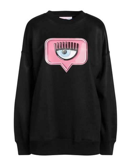 Woman Sweatshirt Black Size XS Polyester, Cotton