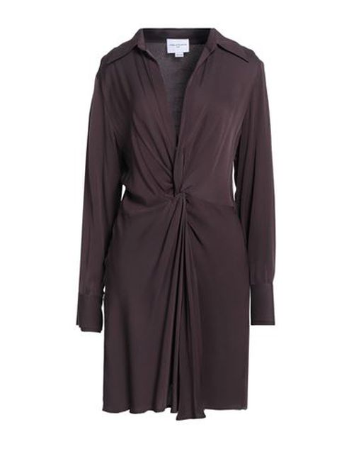 Woman Mini dress Chocolate brown Size XS Viscose