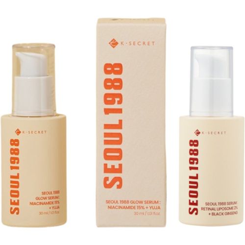 KSECRET - SEOUL 1988 Glow Serum : Niacinamide 15% + Yuja - X Serum : Retinal Liposome 2% + Black Ginseng