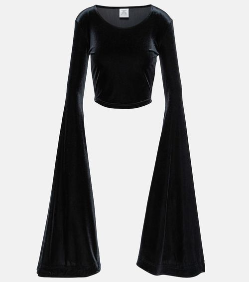 Velvet crop top