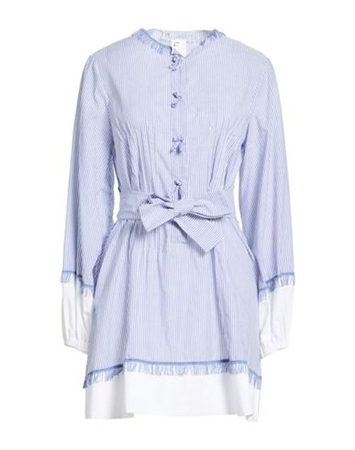 Woman Mini dress Blue Size L Cotton