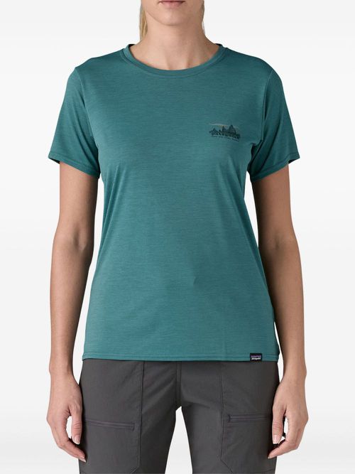 Mountain-graphic T-shirt - Green