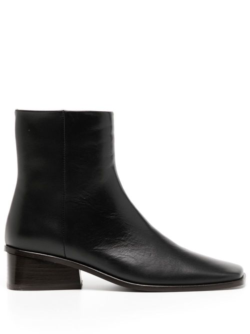Rise leather ankle boots - Black