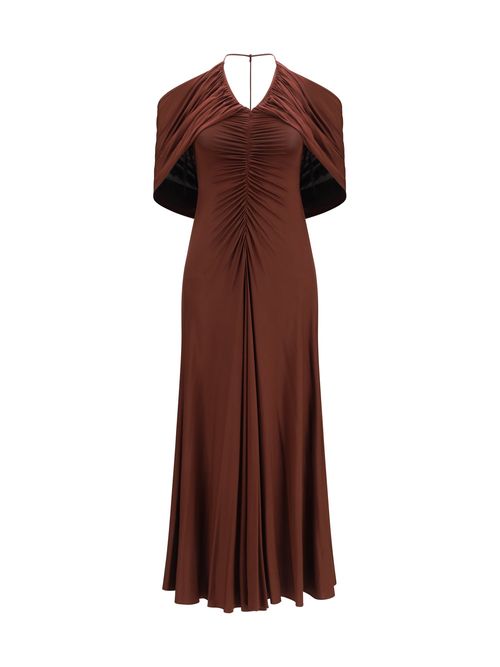 Jersey Midi Dress — Brown