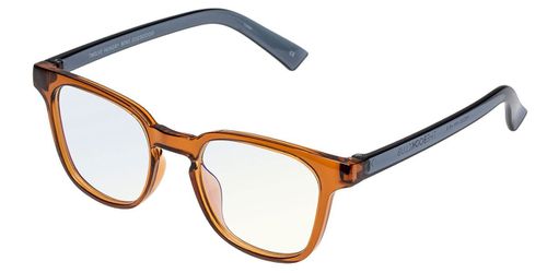 The Book Club Twelve Hungry Bens Blue-Light Block TBC202312000 Men's Eyeglasses Brown Size +0.00 - Blue Light Block Available