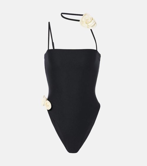 Floral-appliqué swimsuit