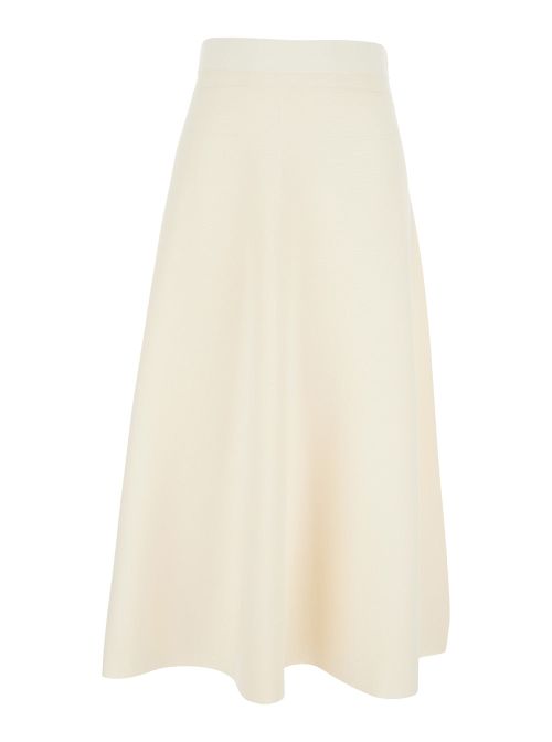 Viscose Blend Skirt — White