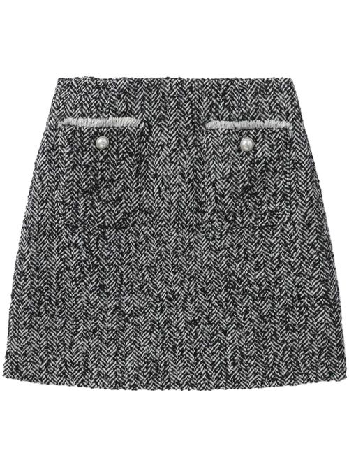 Houndstooth miniskirt - Grey
