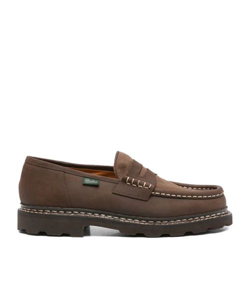 REIMS SUEDE LOAFERS WITH CANVAS INSERT