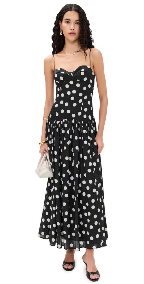 O. p.t Auden Dress Black Polka Dot