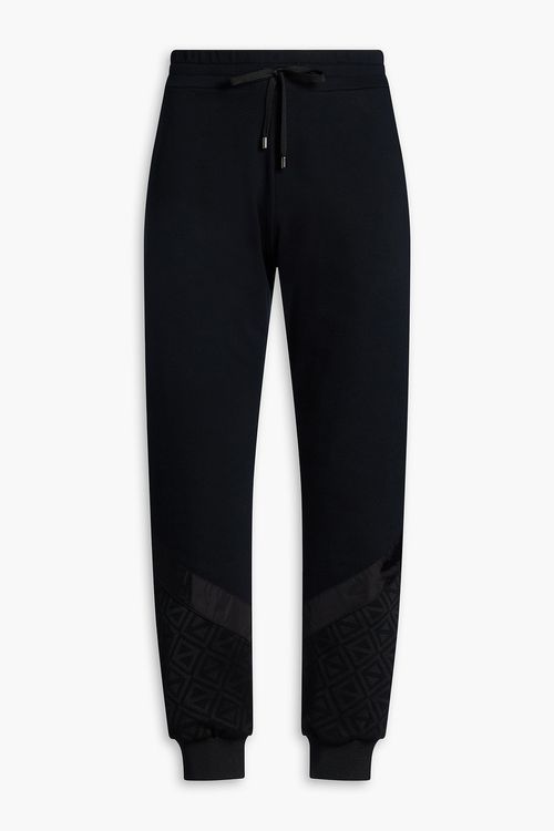 Tapered French cotton-blend terry sweatpants - Black - IT 50