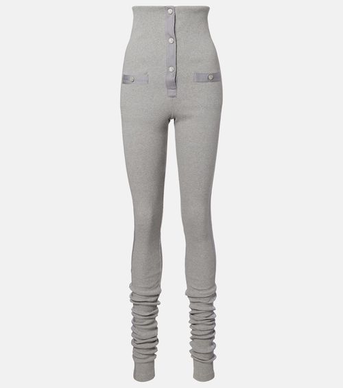 High-rise cotton jersey stirrup leggings