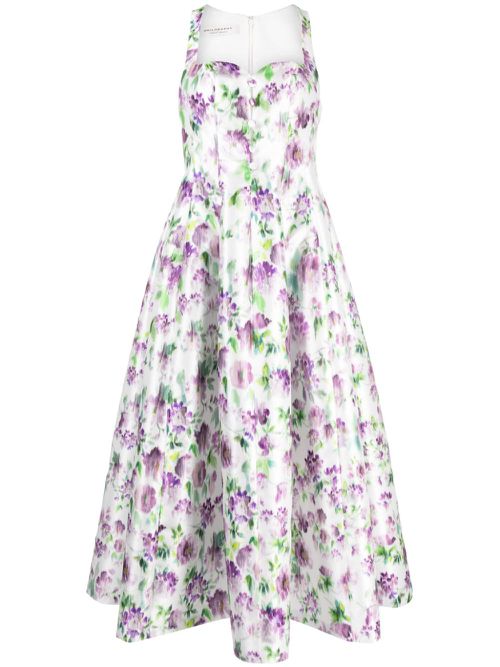 Floral-print midi dress - Multicolour