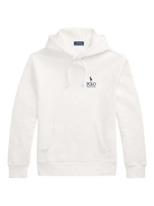 Logo-embroidered hoodie - White