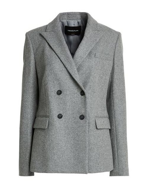 Woman Blazer Grey Size 14 Virgin Wool, Polyamide, Elastane