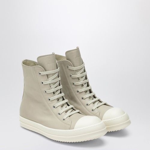 Rick Owens High Sand/White Leather Trainer