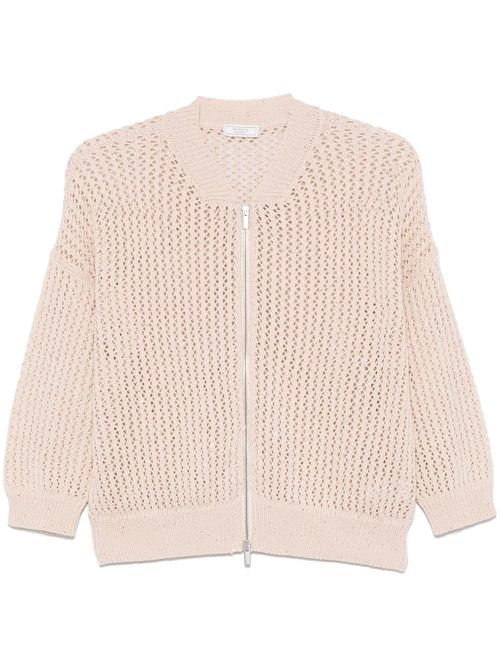 Sequin-embellished cardigan - Neutrals