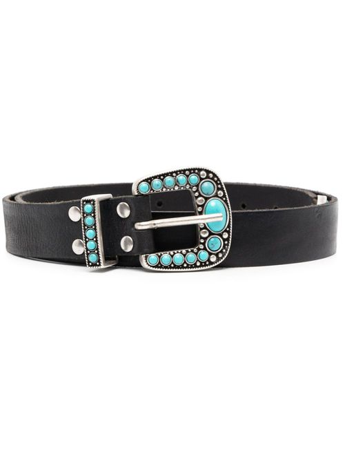 Fortela Thelma engraved-buckle belt - Black