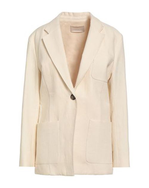 Woman Blazer Ivory Size 2 Cotton, Linen