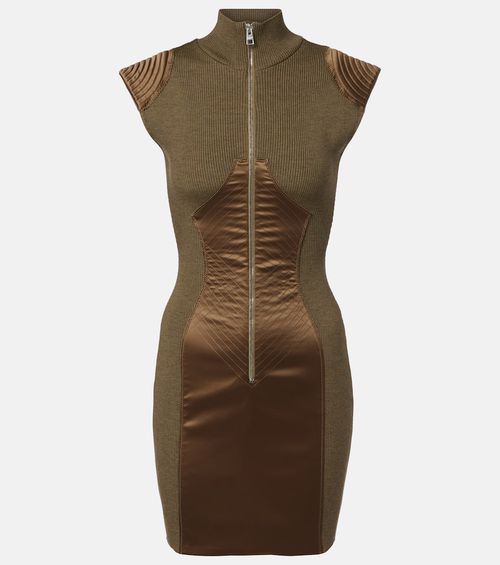 Wool-blend minidress