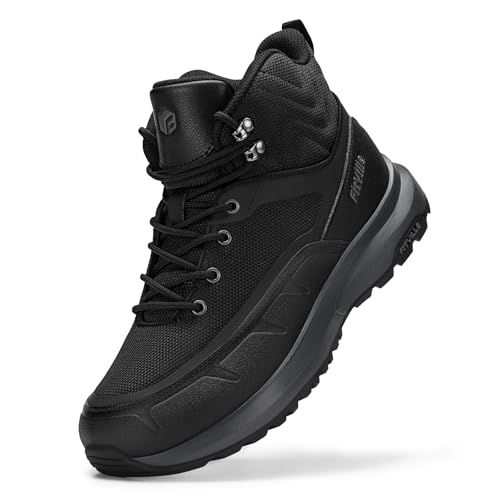 FitVille Wide Mens Boots Orthopedic Hiking Shoes with Arch Support for Men