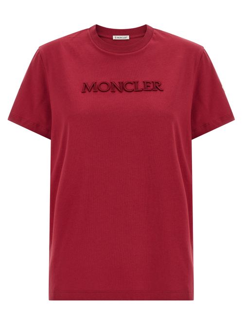 Logo-Embroidered Cotton T-Shirt — Red