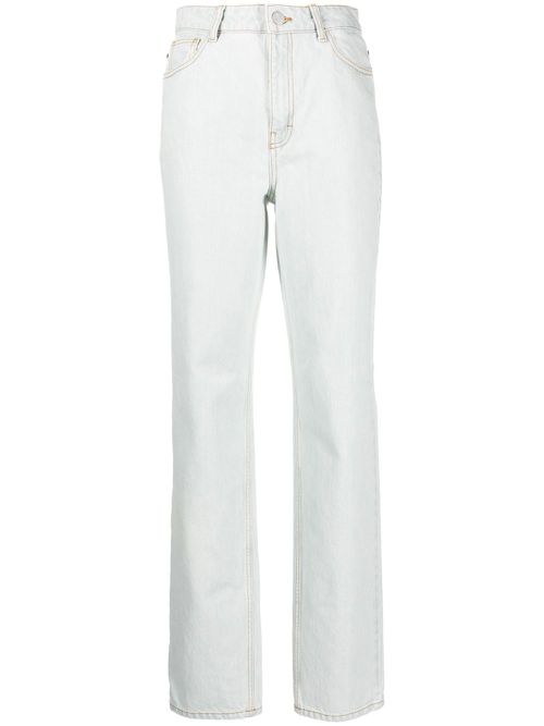Mid-rise straight-leg jeans - Blue