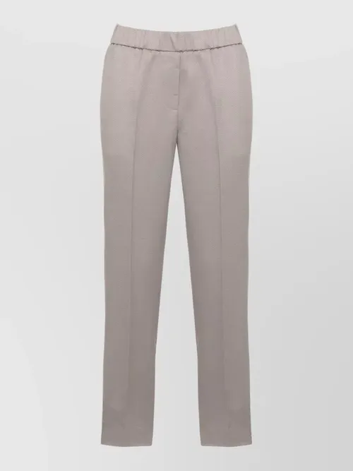 Peserico - linen pants straight cut pleated front detailing