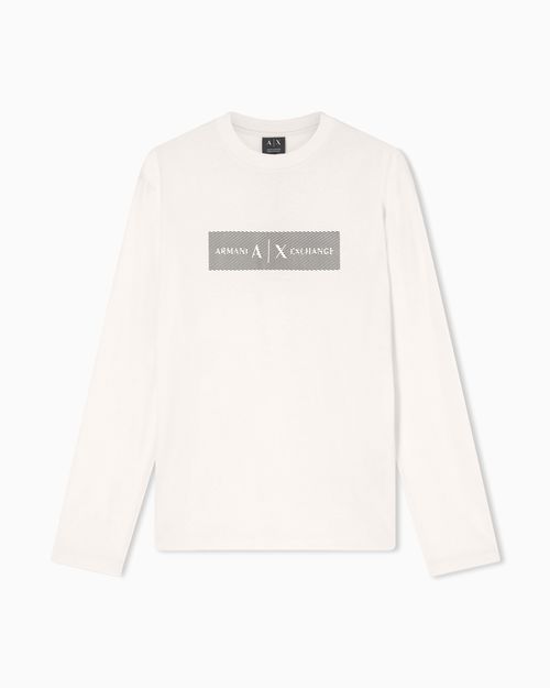 Long-sleeved T-shirt with logo band